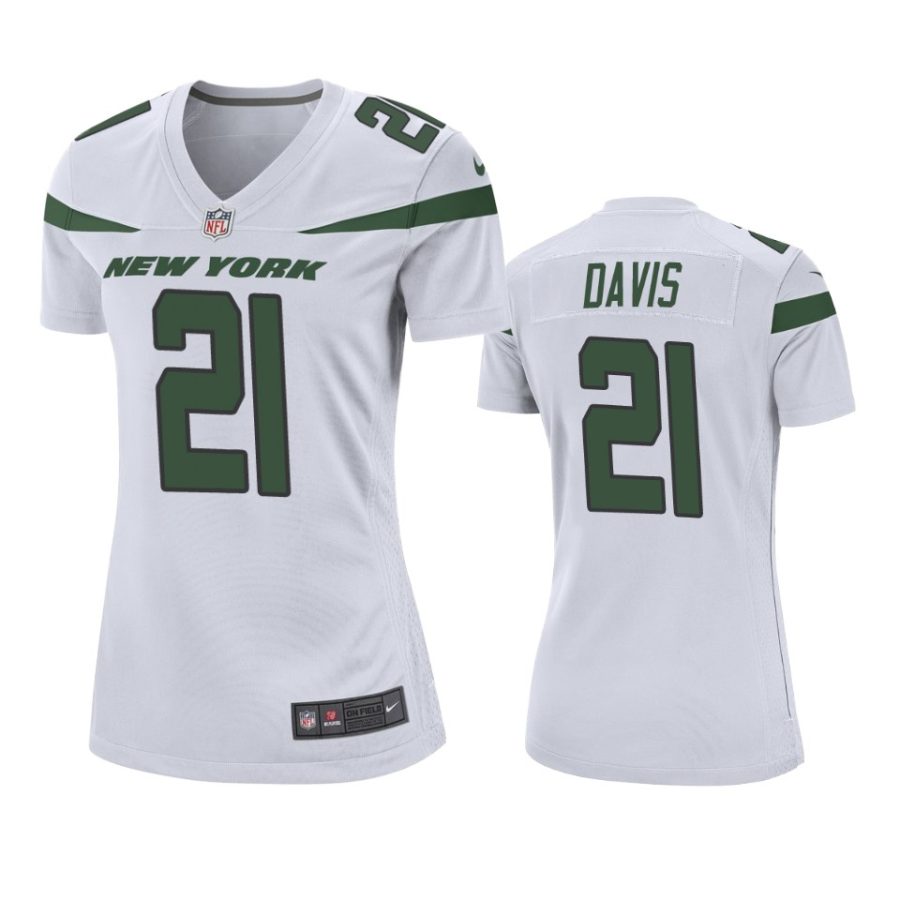 women ashtyn davis jets game white jersey