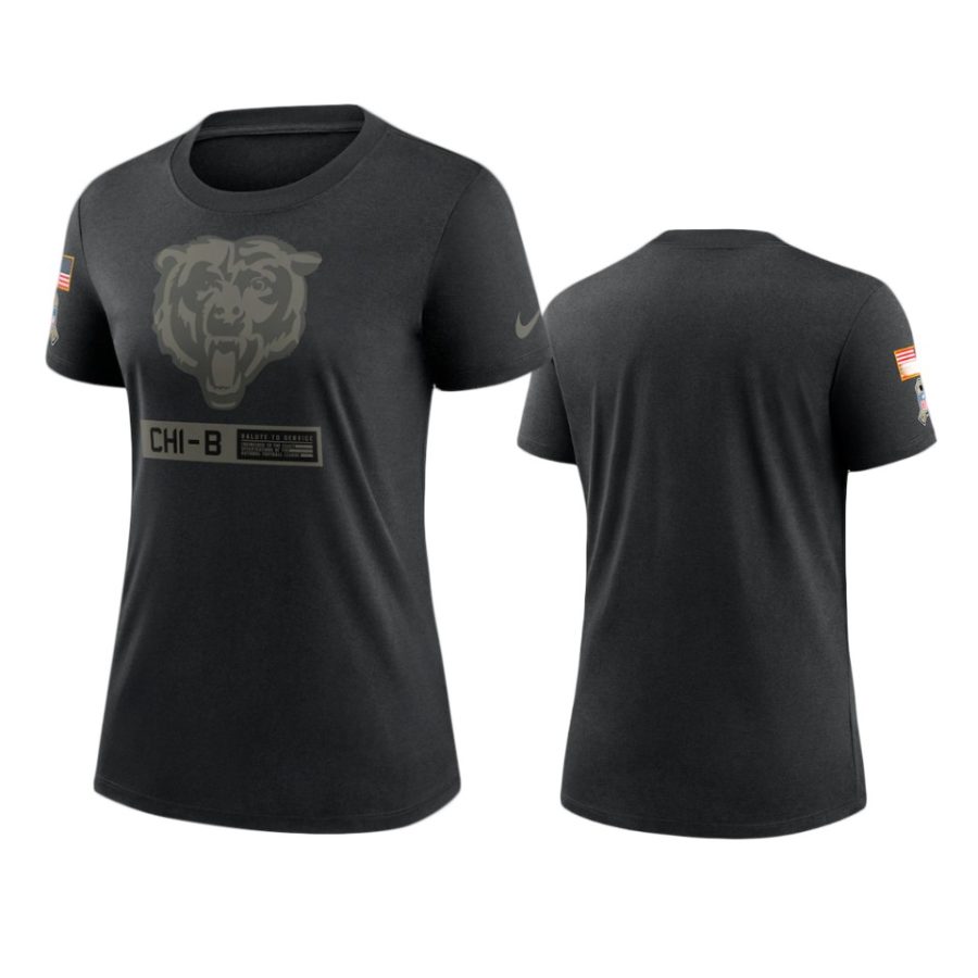 women bears black 2020 salute to service performance t shirt