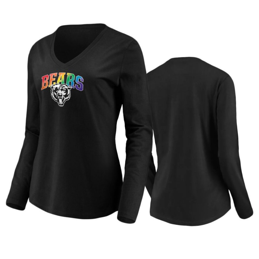 women bears black pride logo long sleeve t shirt