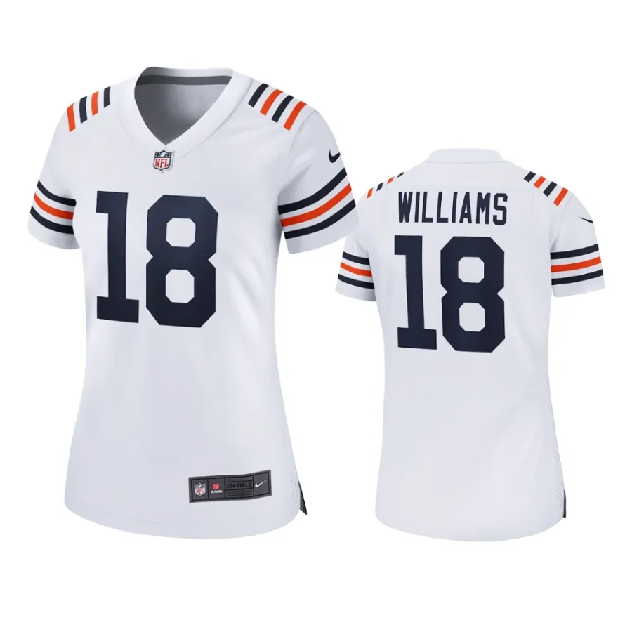 women bears caleb williams white 2024 nfl draft jersey