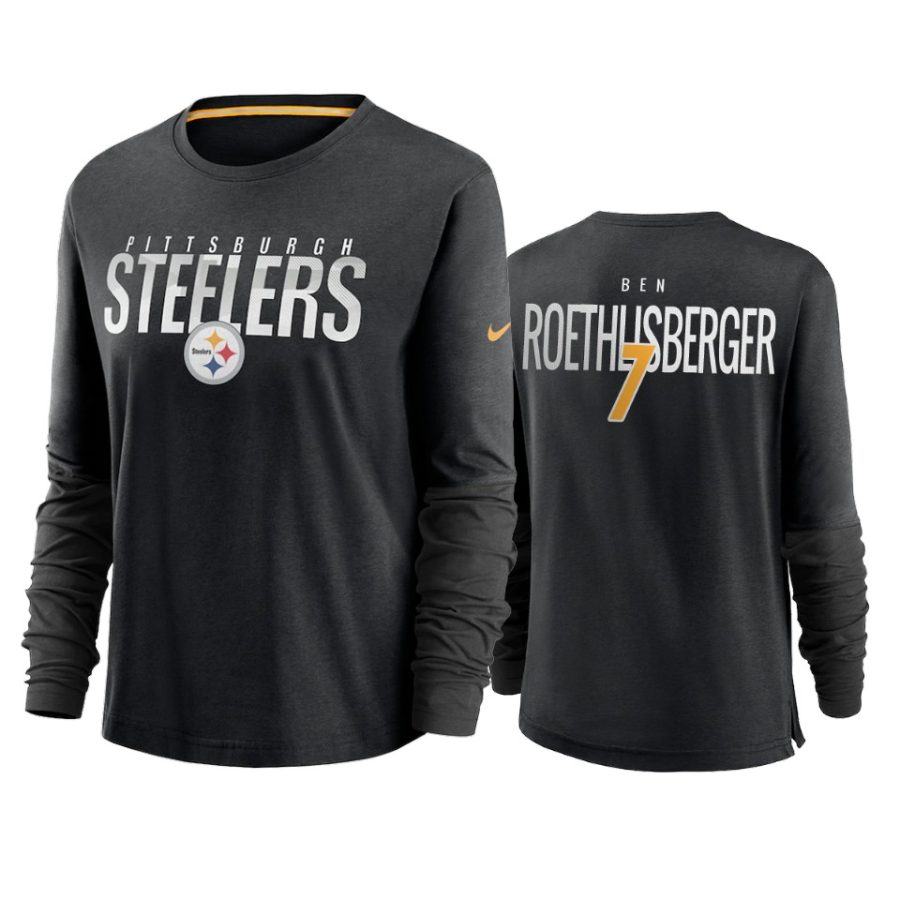 women ben roethlisberger steelers black city mascot breathe t shirt