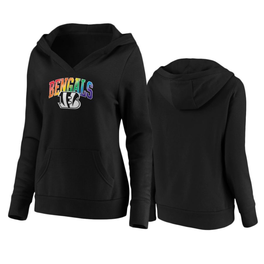 women bengals black pride logo pullover hoodie