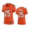 women bengals chris evans orange game jersey