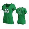 women bengals green st. patricks day emerald plaid t shirt