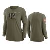 women bengals olive 2021 salute to service performance long sleeve t shirt