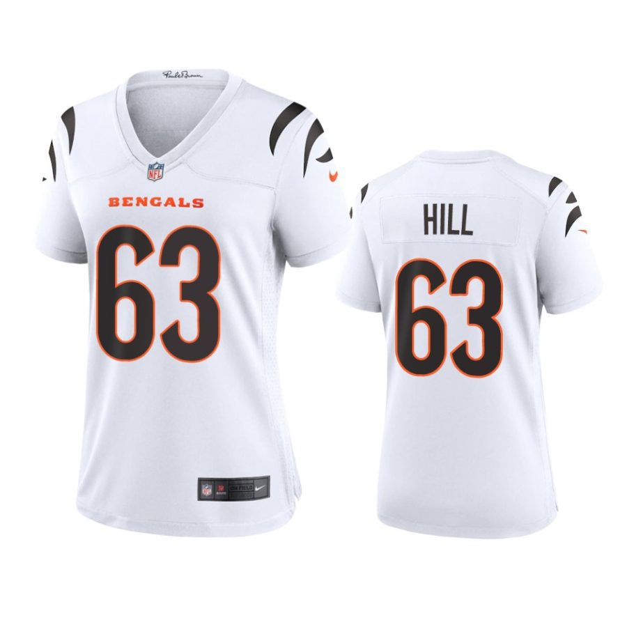 women bengals trey hill white game jersey