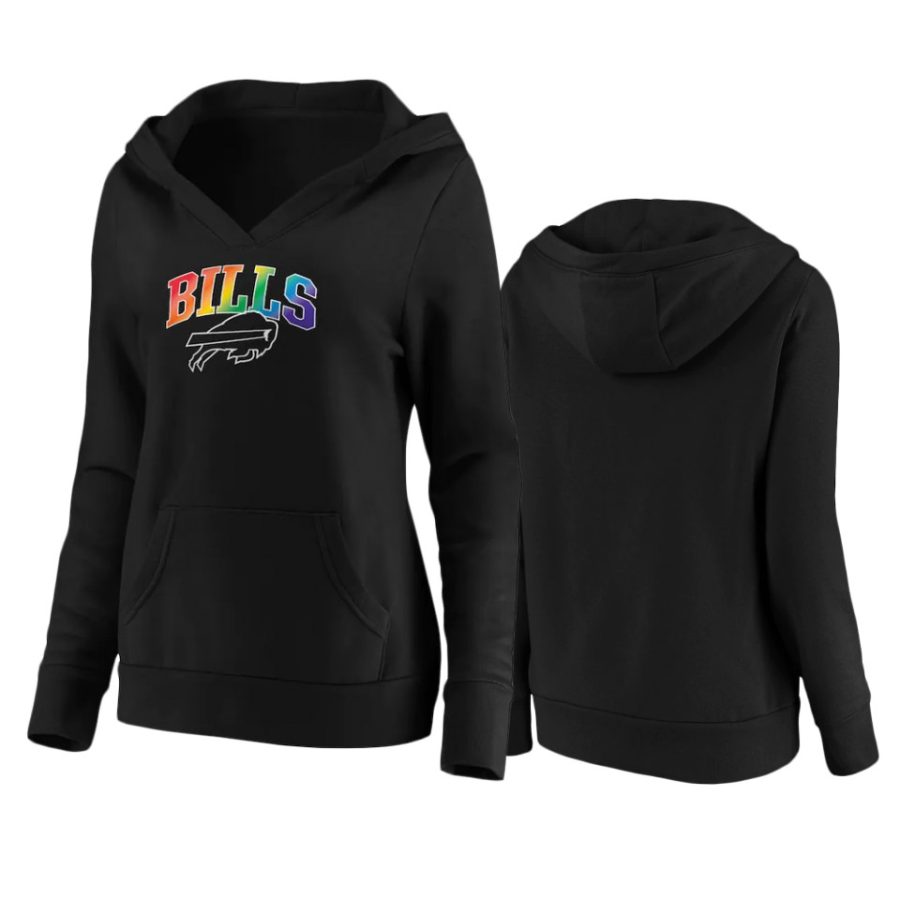 women bills black pride logo pullover hoodie