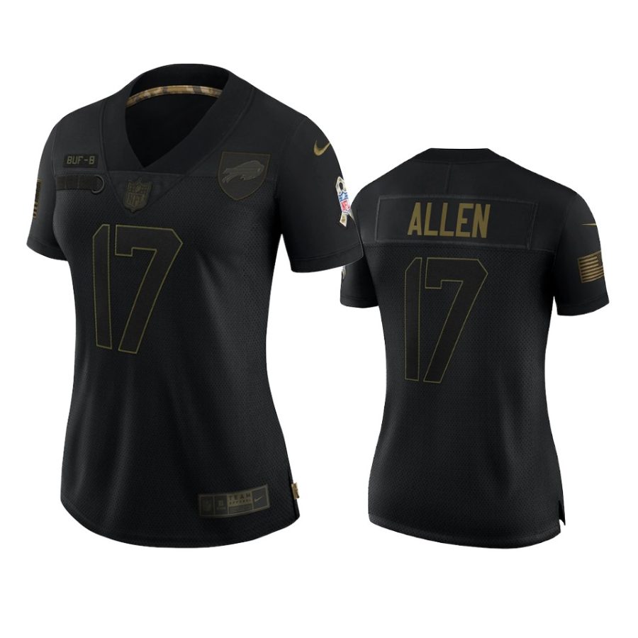 women bills josh allen black limited 2020 salute to service jersey