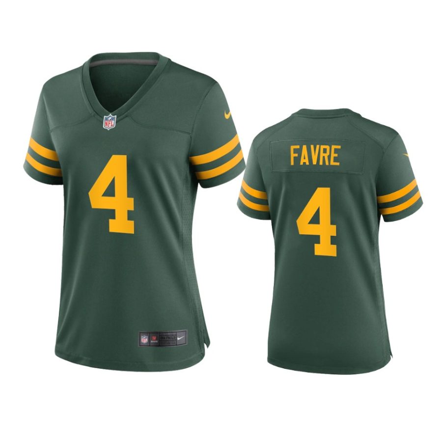 women brett favre packers alternate game green jersey