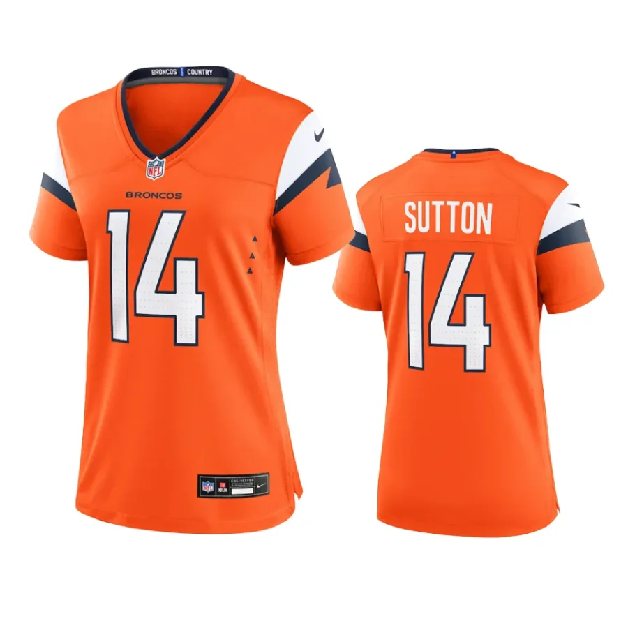 women broncos courtland sutton orange 2024 game jersey