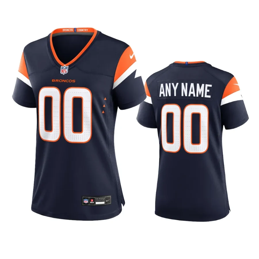 women broncos custom navy 2024 alternate jersey