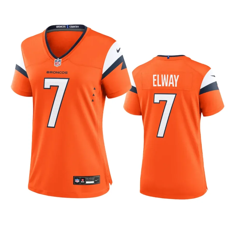 women broncos john elway orange 2024 game jersey