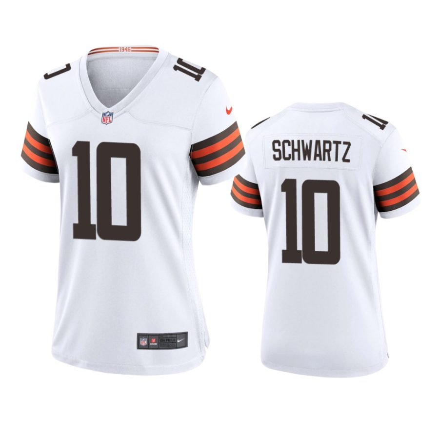 women browns anthony schwartz white game jersey