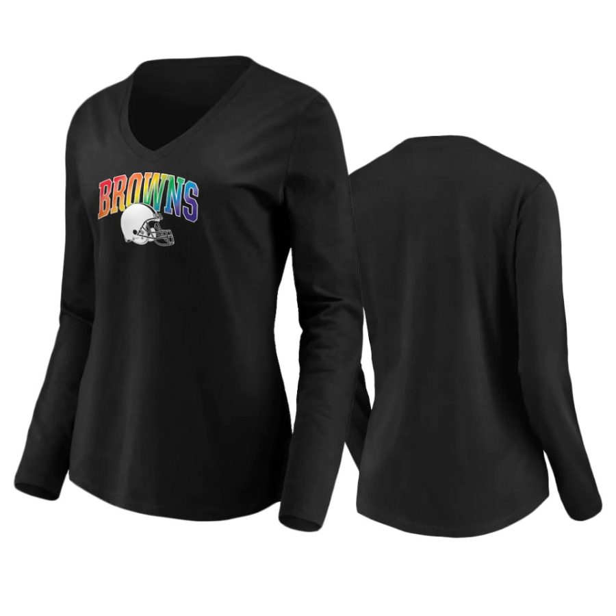 women browns black pride logo long sleeve t shirt