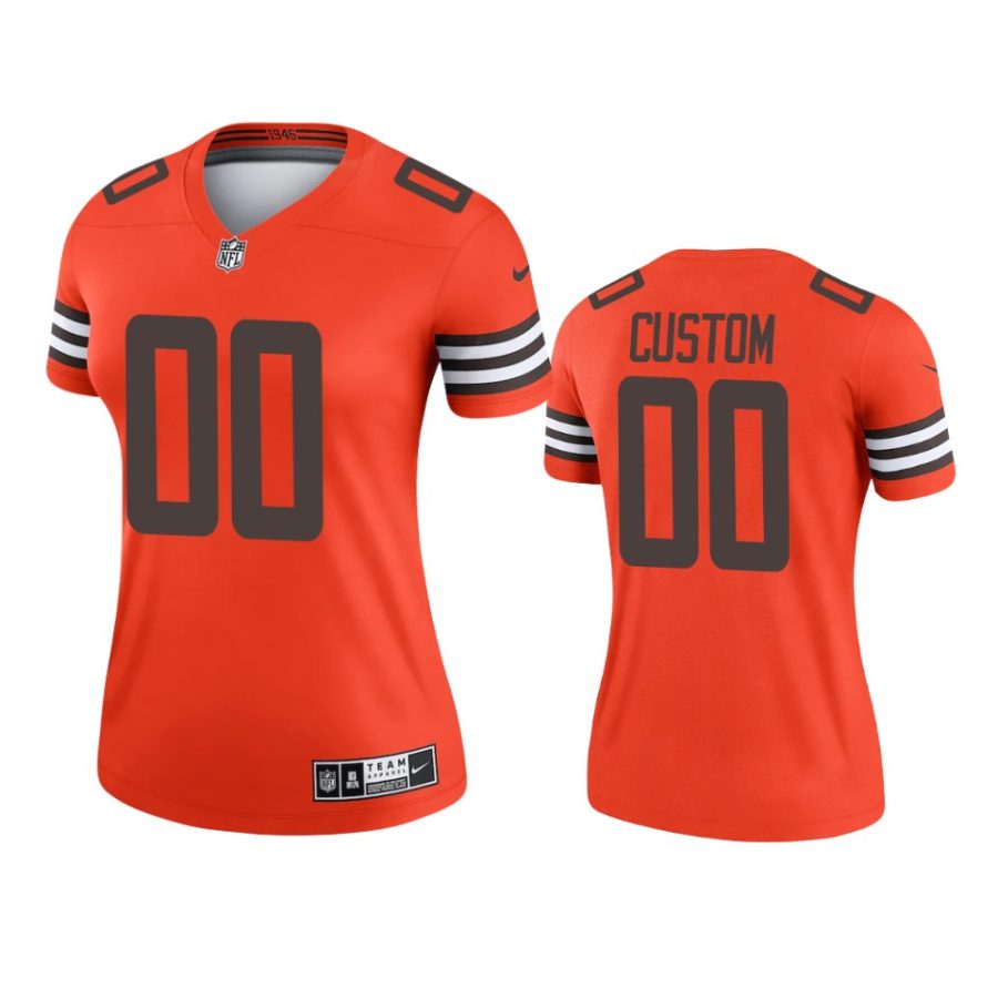 women browns custom orange inverted legend jersey