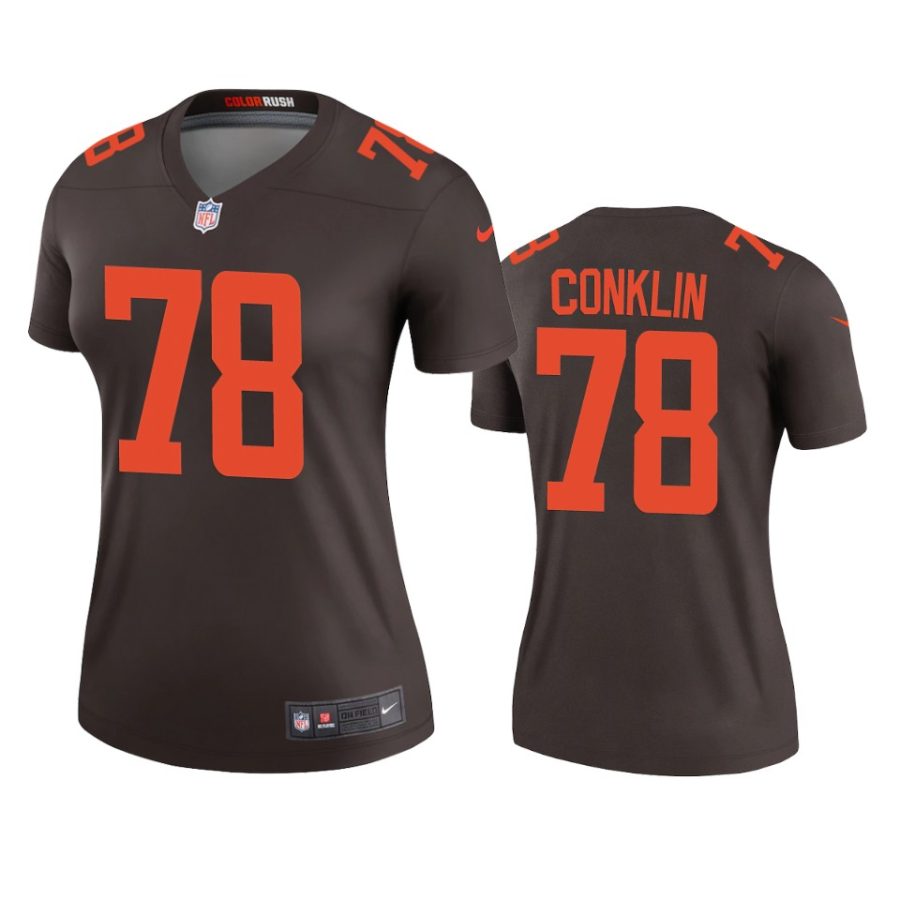 women browns jack conklin brown alternate legend jersey