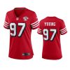 women bryant young 49ers 75th anniversary scarlet jersey