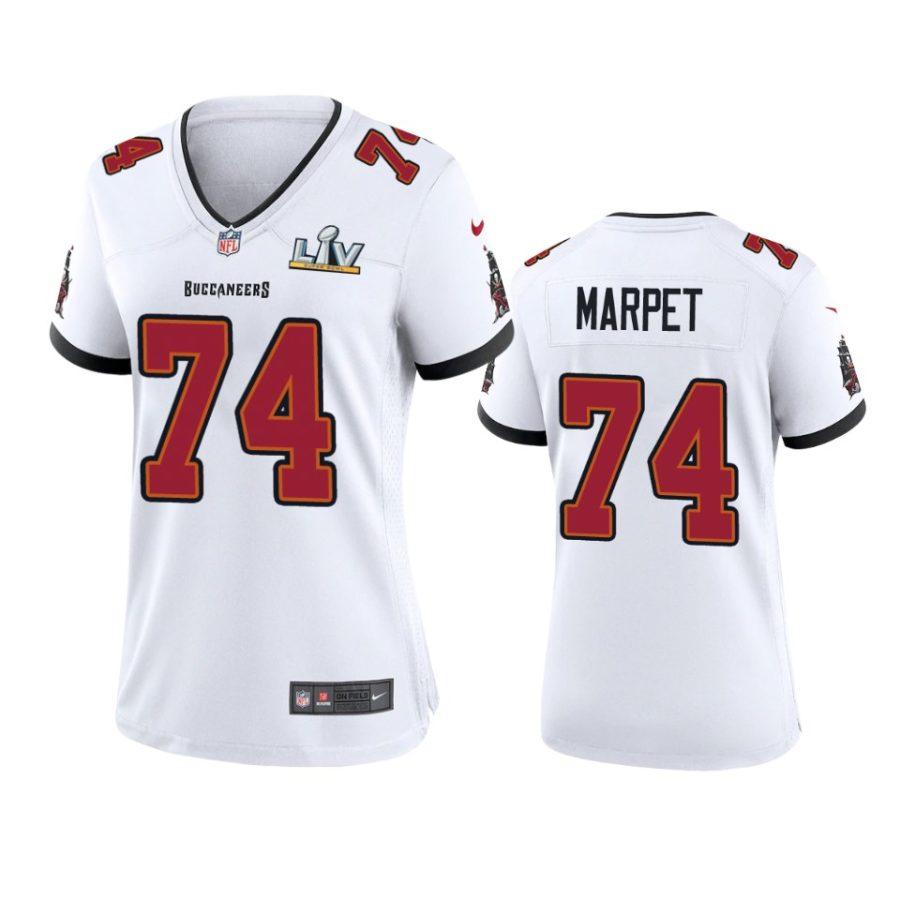 women buccaneers ali marpet white super bowl lv game jersey