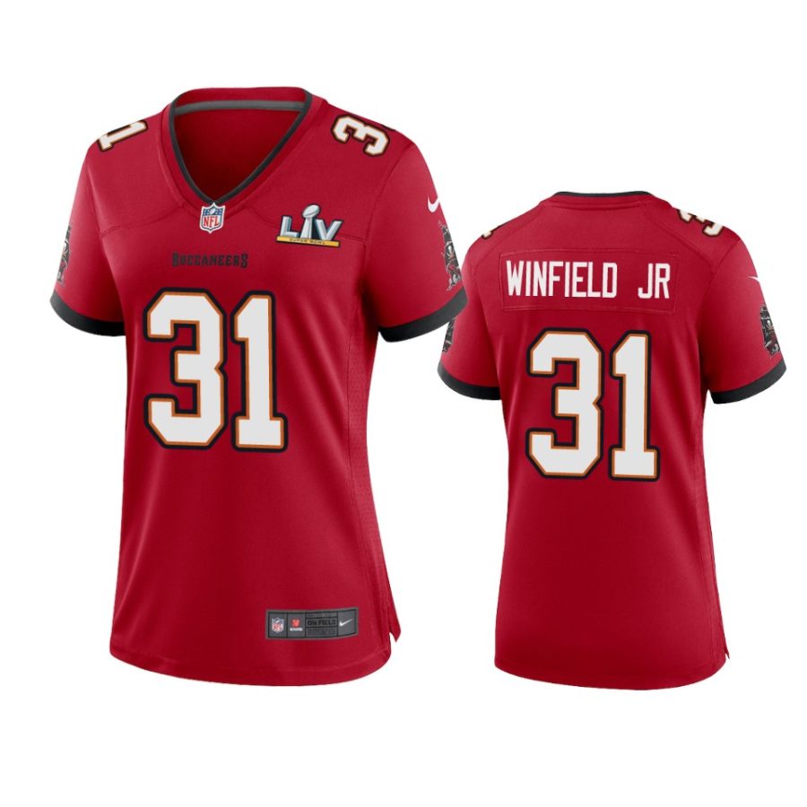 women buccaneers antoine winfield jr. red super bowl lv game jersey