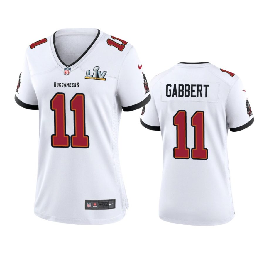 women buccaneers blaine gabbert white super bowl lv game jersey