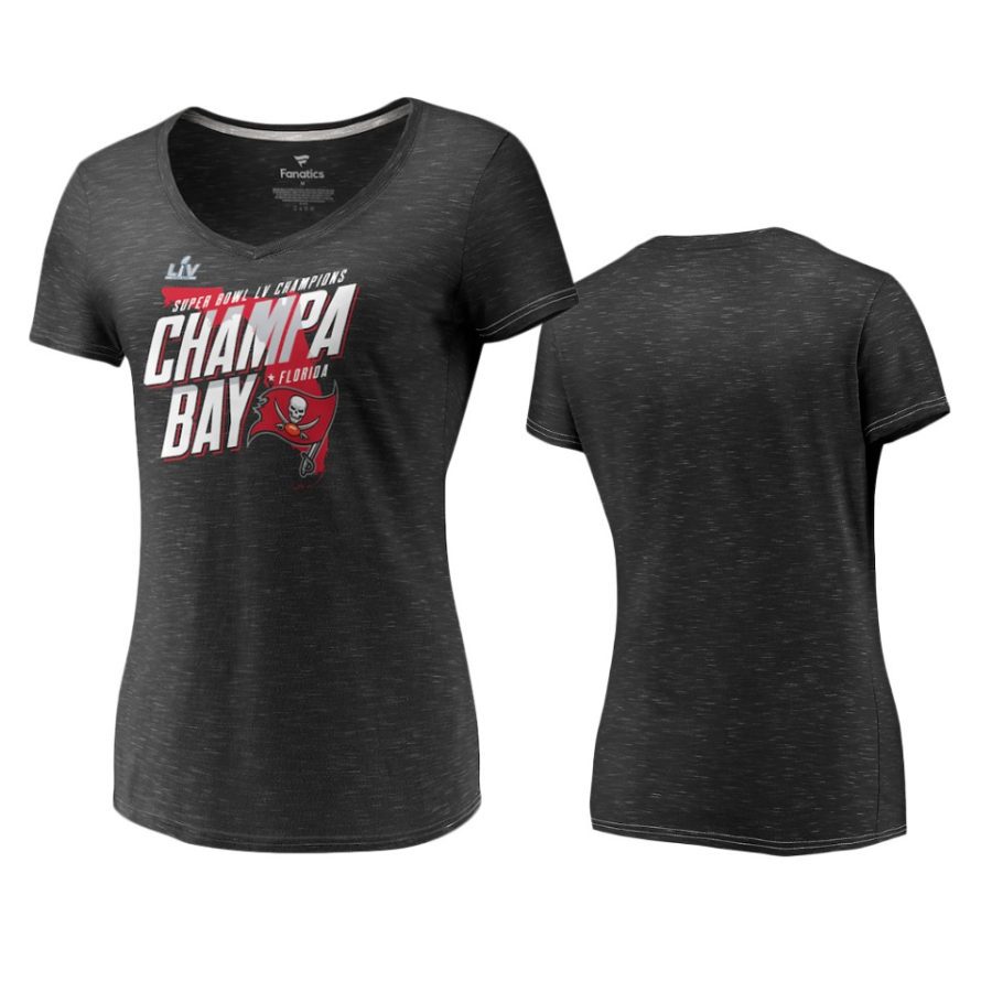 women buccaneers charcoal super bowl lv champions t shirt