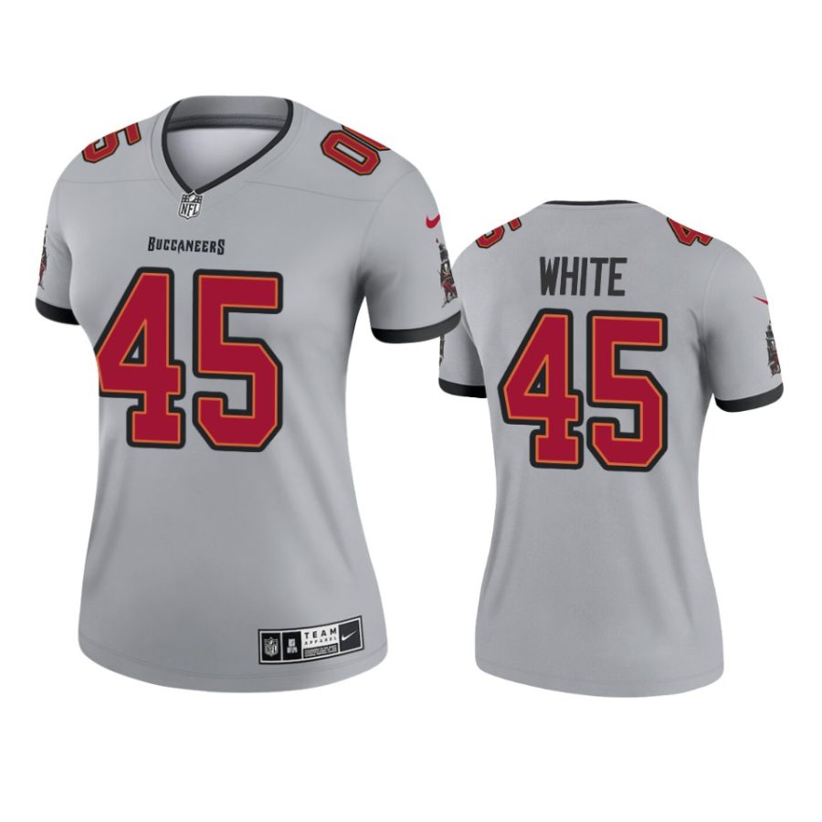 women buccaneers devin white gray inverted legend jersey