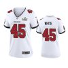 women buccaneers devin white white super bowl lv game jersey