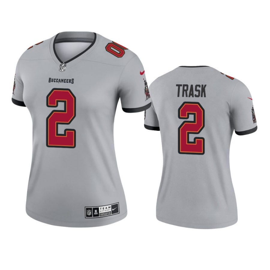 women buccaneers kyle trask gray inverted legend jersey