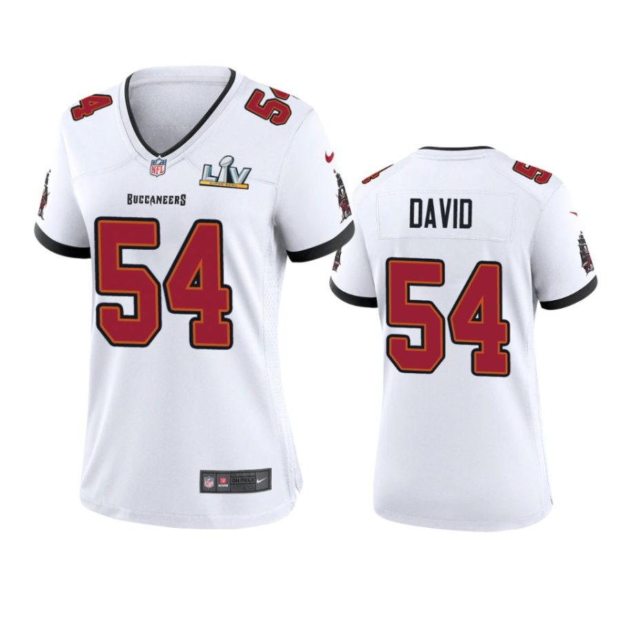 women buccaneers lavonte david white super bowl lv game jersey