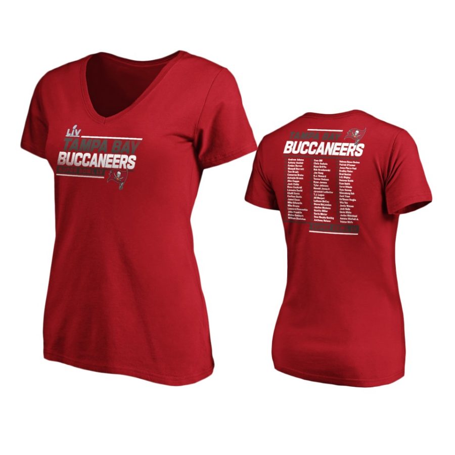 women buccaneers red super bowl lv t shirt