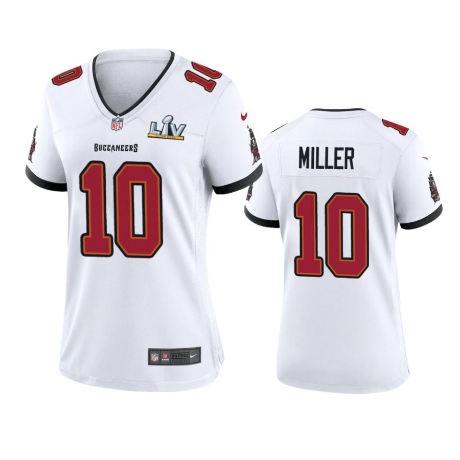 women buccaneers scotty miller white super bowl lv game jersey