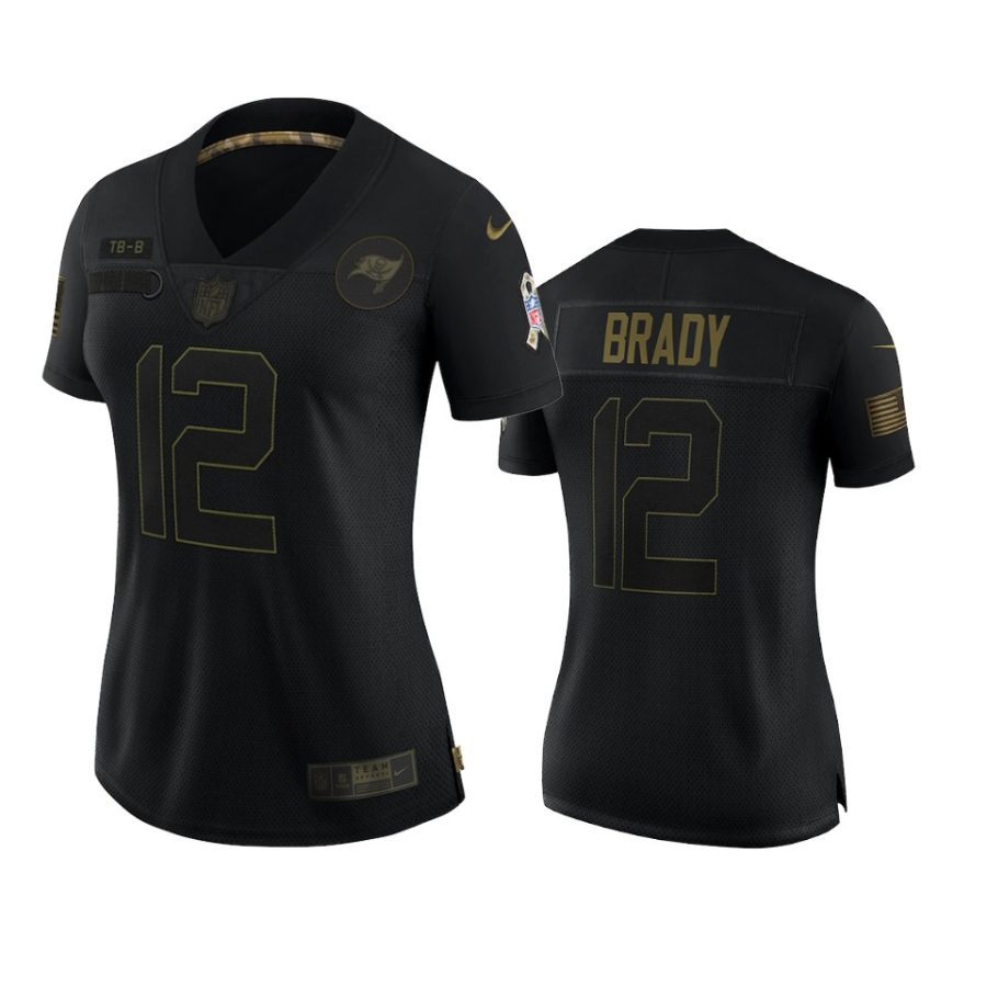 women buccaneers tom brady black limited 2020 salute to service jersey