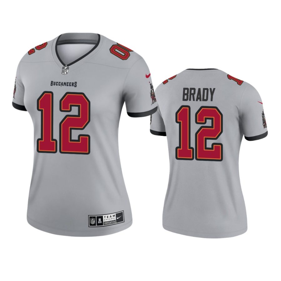 women buccaneers tom brady gray inverted legend jersey