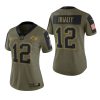 women buccaneers tom brady olive limited 2021 salute to service jersey