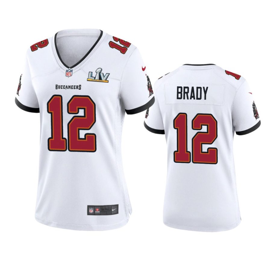 women buccaneers tom brady white super bowl lv game jersey