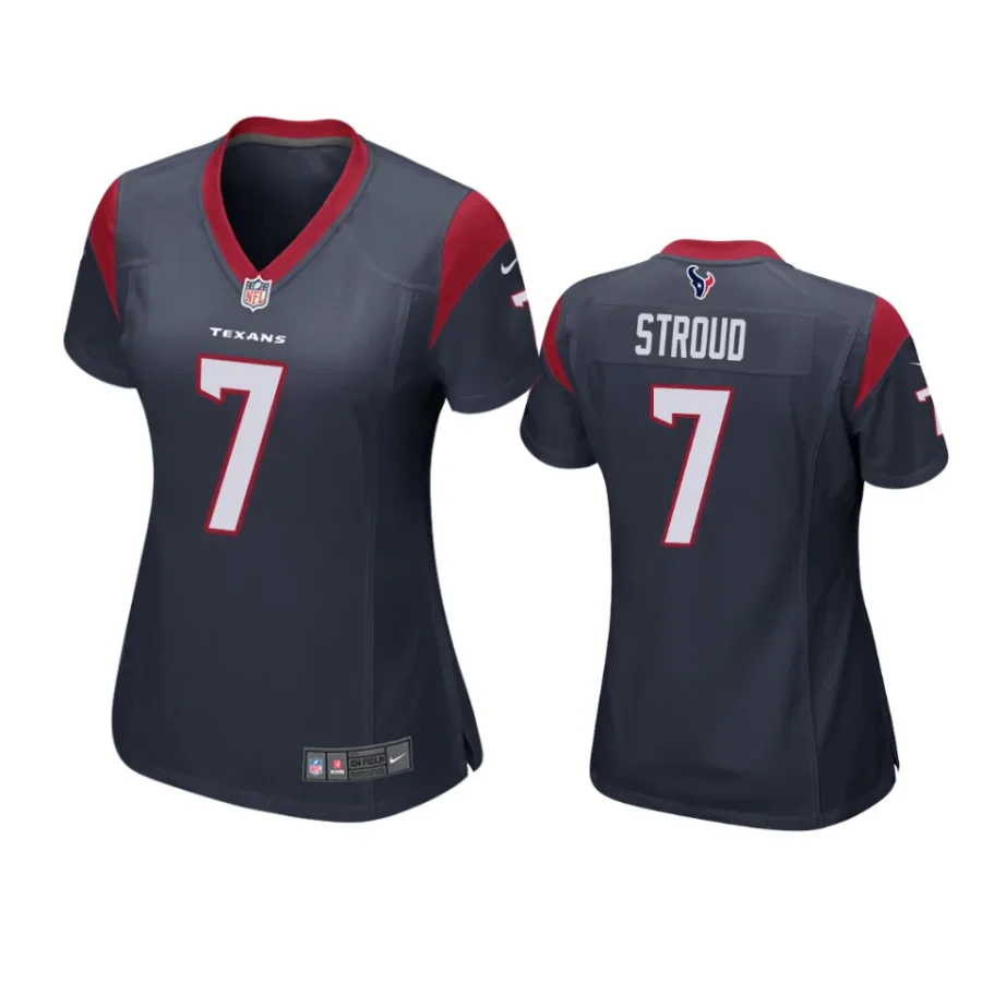 women c.j. stroud texans game navy jersey