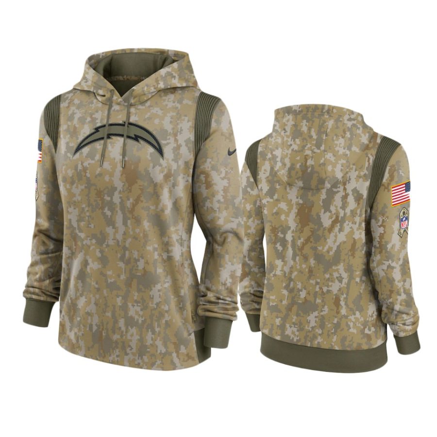 women chargers olive 2021 salute to service hoodie