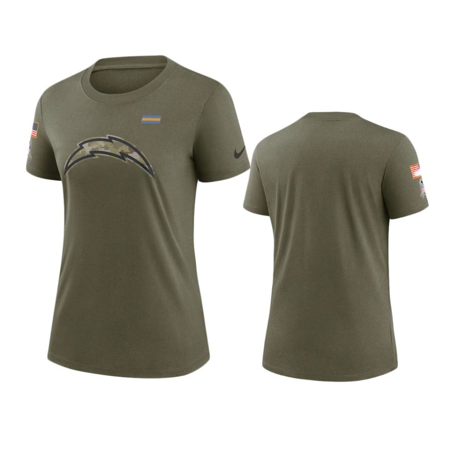 women chargers olive 2021 salute to service t shirt