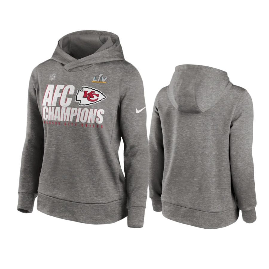 women chiefs gray 2020 afc champions trophy collection hoodie