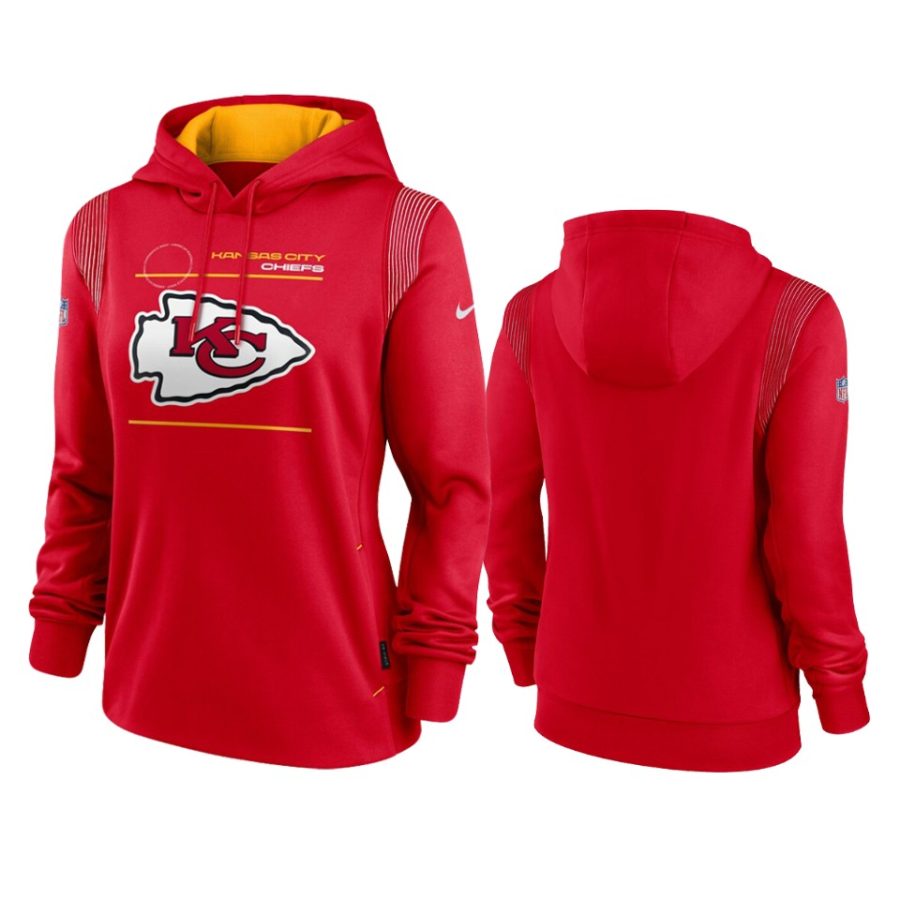 women chiefs red sideline performance pullover hoodie