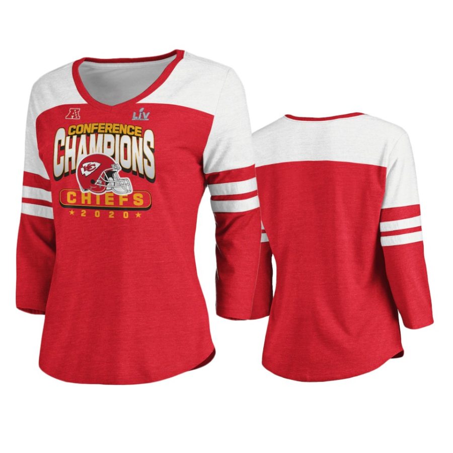 women chiefs red white 2020 afc champions t shirt