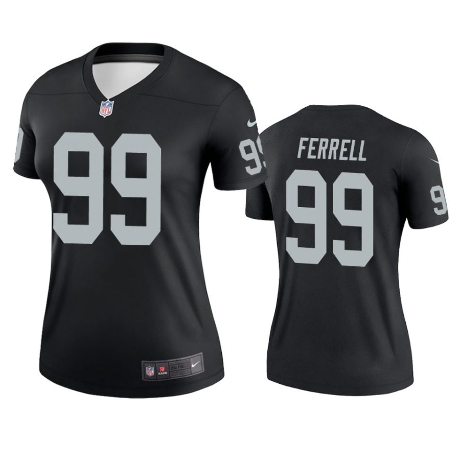 women clelin ferrell raiders black legend jersey