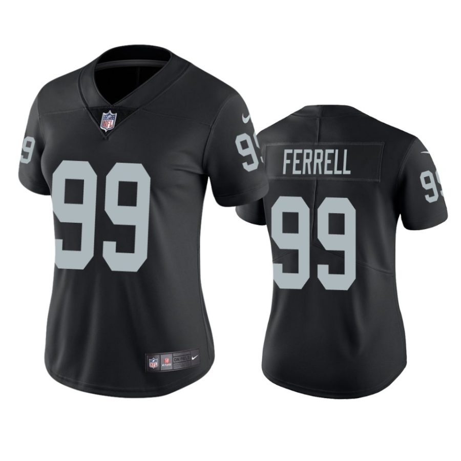 women clelin ferrell raiders black vapor limited jersey