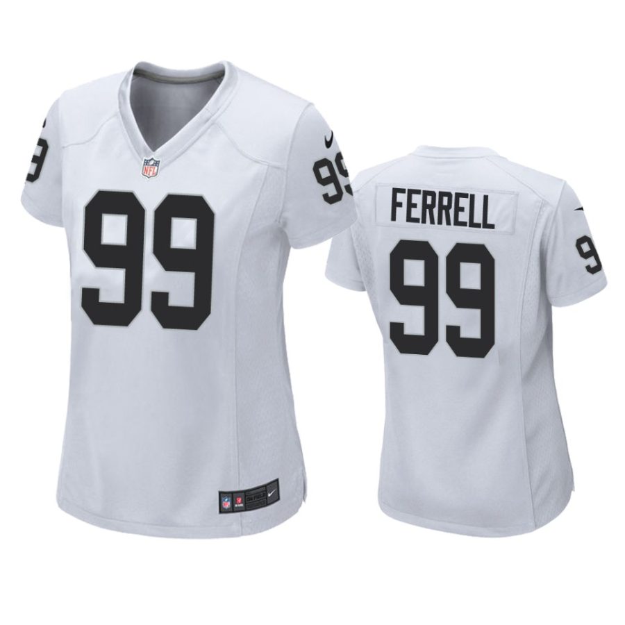 women clelin ferrell raiders game white jersey