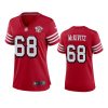 women colton mckivitz 49ers 75th anniversary scarlet jersey