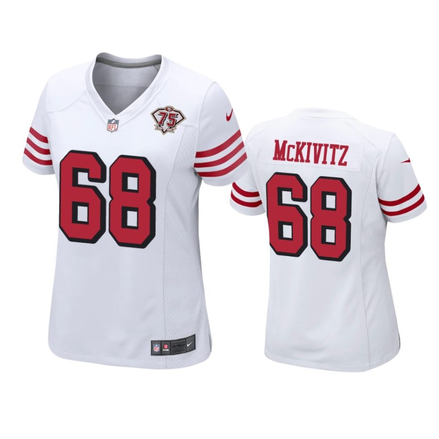 women colton mckivitz 49ers 75th anniversary white jersey