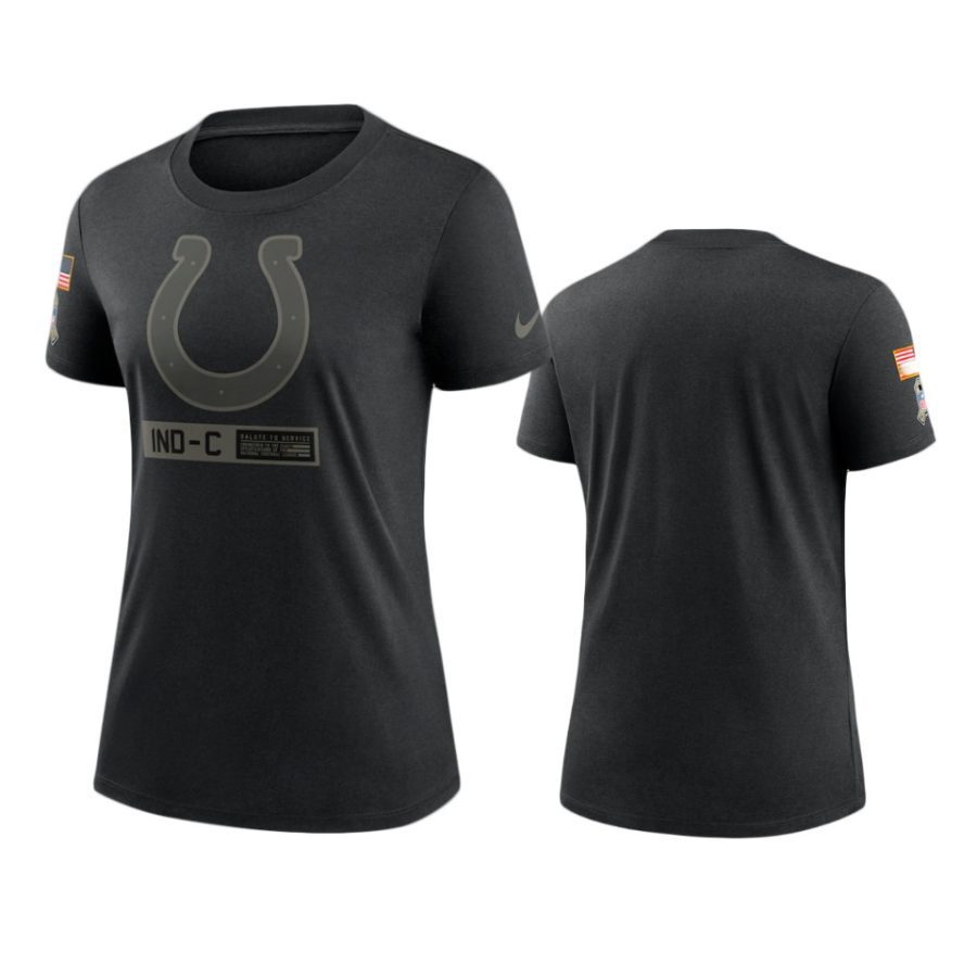 women colts black 2020 salute to service performance t shirt