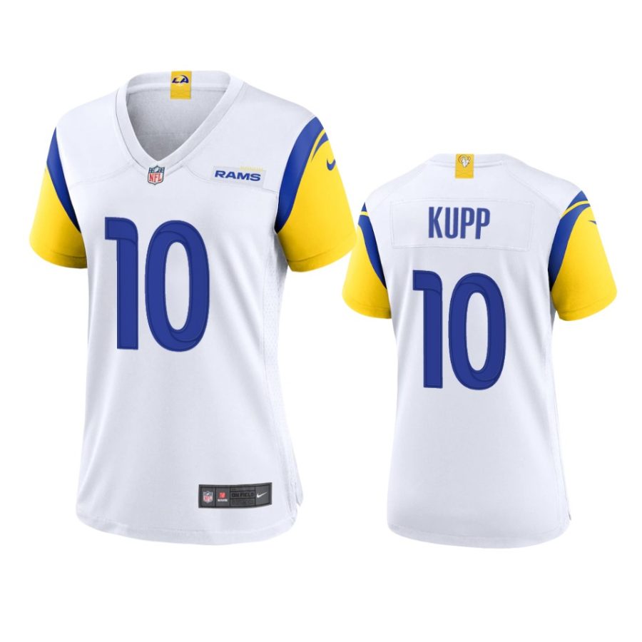 women cooper kupp rams alternate game white jersey