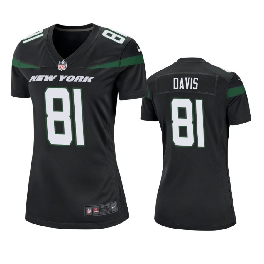 women corey davis jets game black jersey