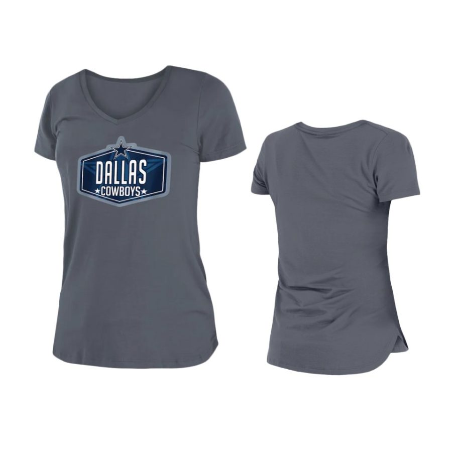 women cowboys graphite 2021 nfl draft hook t shirt